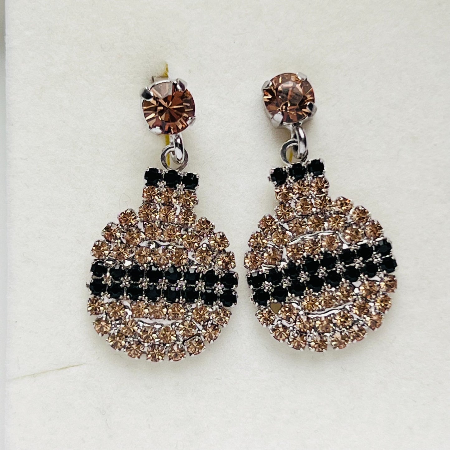 3902 Vintage Earrings mit Swarovski-Kristallen 35mm