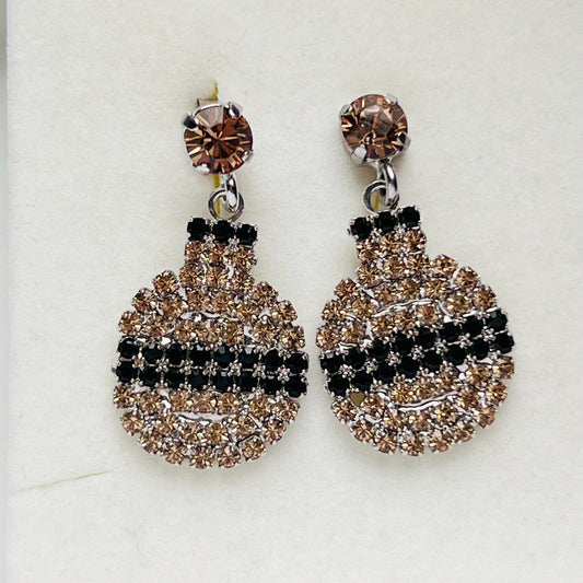 3902 Vintage Earrings mit Swarovski-Kristallen 35mm