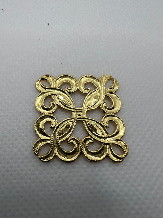 5863 Vintage Rhodium Filigren Schmuckzubehör 25mm