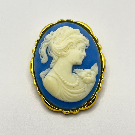 2451 Vintage Kamee Cabochon Schalhalter 42mm