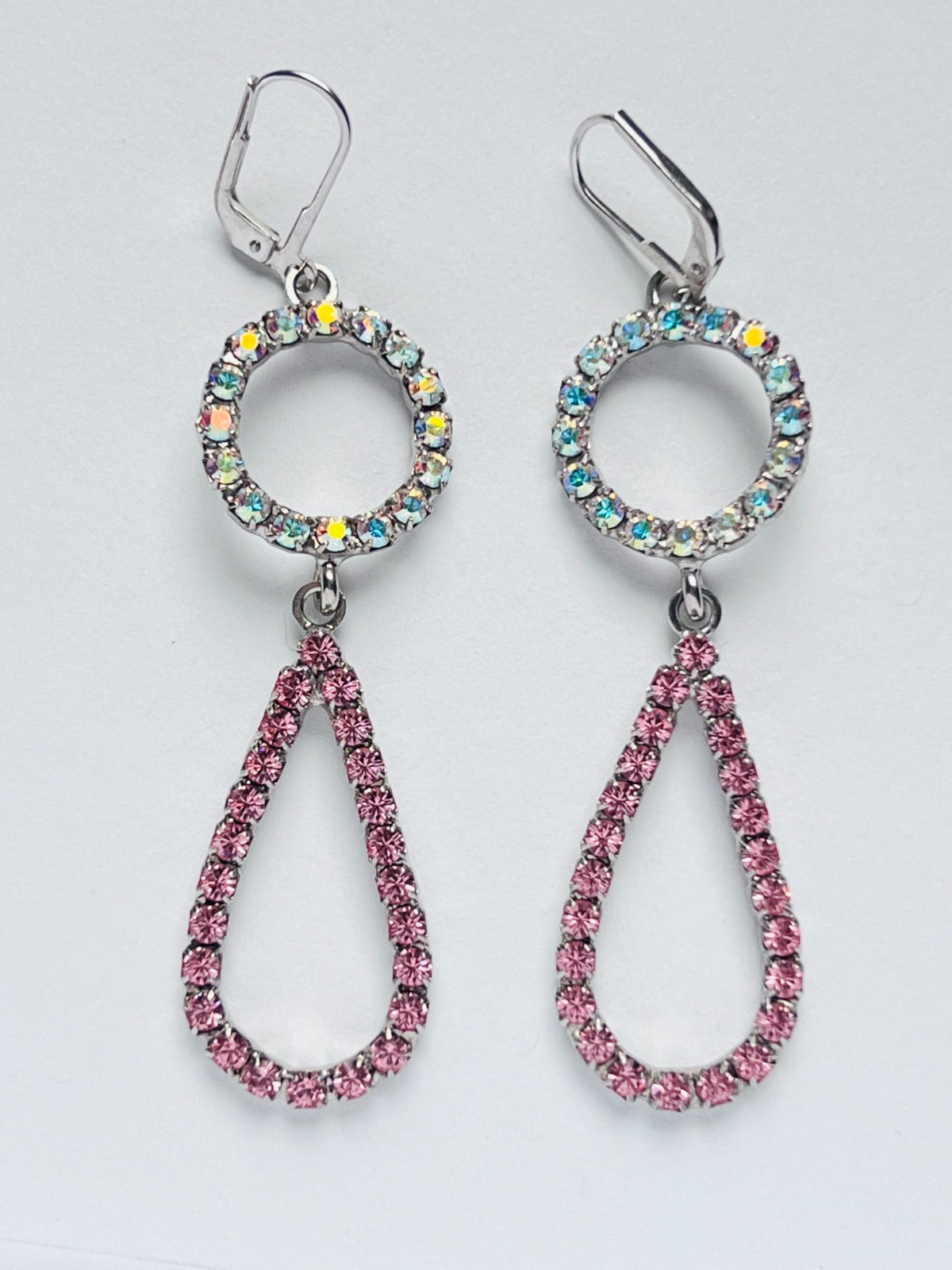 3949 Vintage Earring mit Swarovski Crystals 70mm