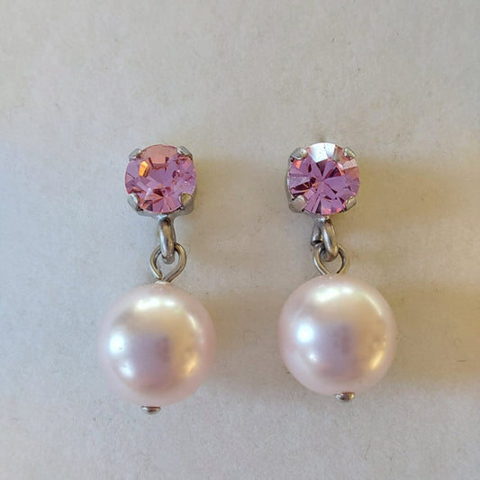 3791 Vintage Earring mit Swarovski Crystals