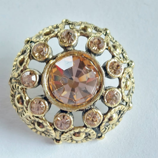 4076 Knopfe mit Swarovski Kristallen 22mm