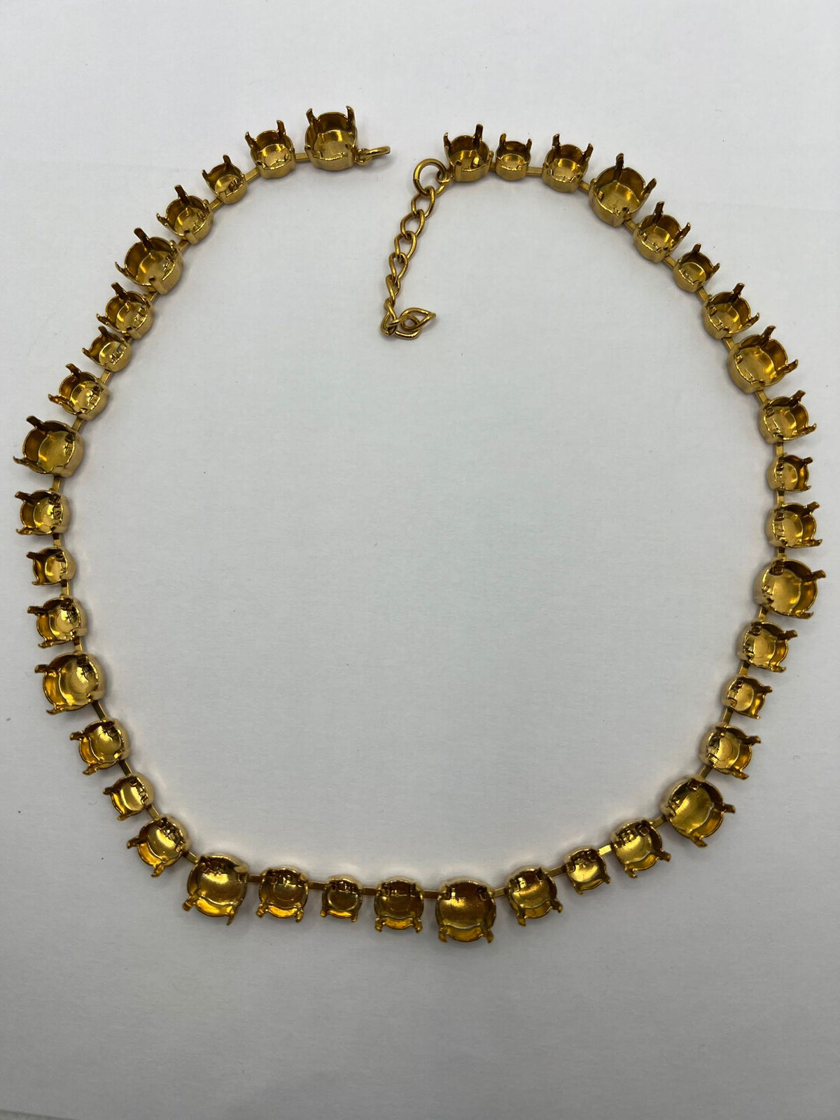 6413 Vintage leerer Collier zum Befüllen mit Swarovski Kristallen 40cm