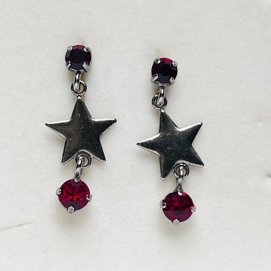 3927 Vintage Earring mit Swarovski Crystals 35mm