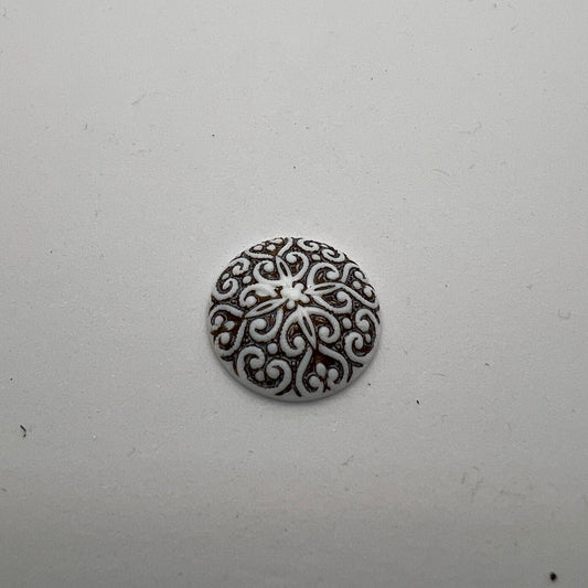 1097 Vintage Kunststoff Filigren Round Cabochon 21mm