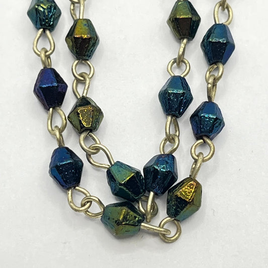 6336 Vintage Swarovski Kristallen Perlen Halskette 80cm