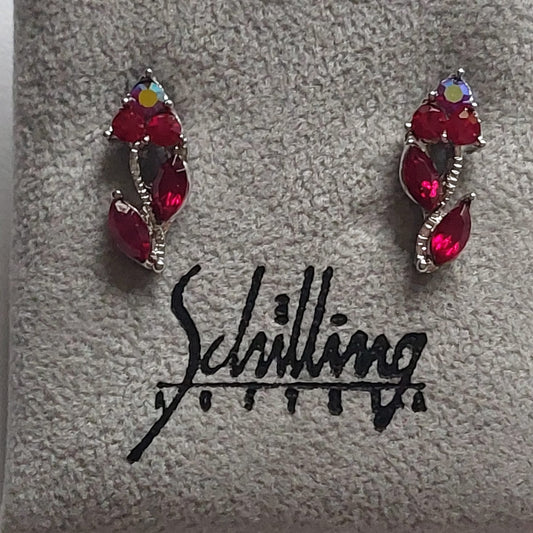 Original Vintage Schilling Austria Ohrringe 18mm