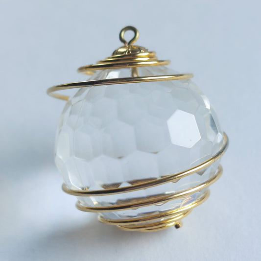 5565 Vintage Twist Cage Crystal Disco Ball Anhänger 25mm