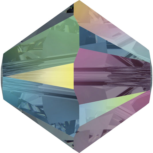 Swarovski® Beads Bicone Graphite Aurore Boreale 2X 4mm