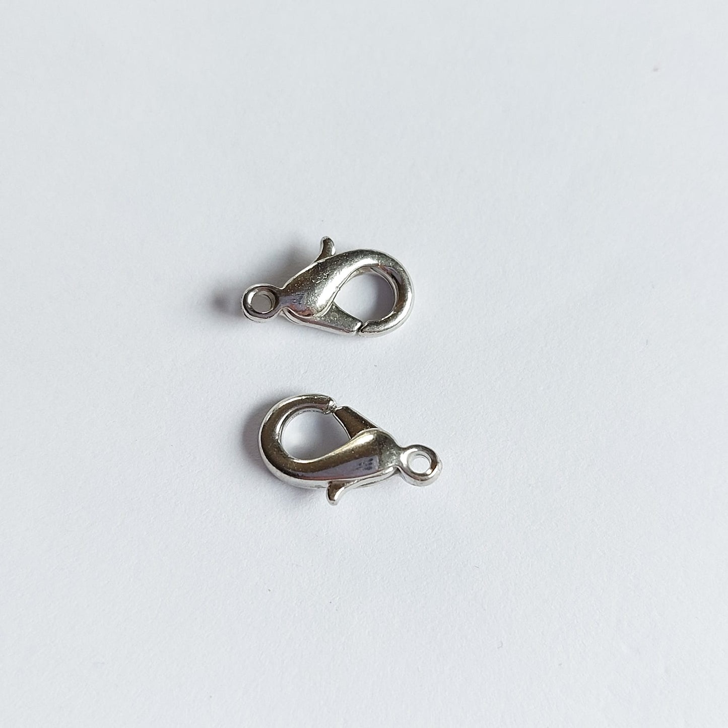 Karabiner-Verschluss Rhodium 12x6mm