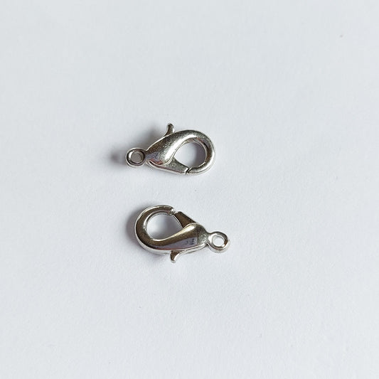 Karabiner-Verschluss Rhodium 12x6mm