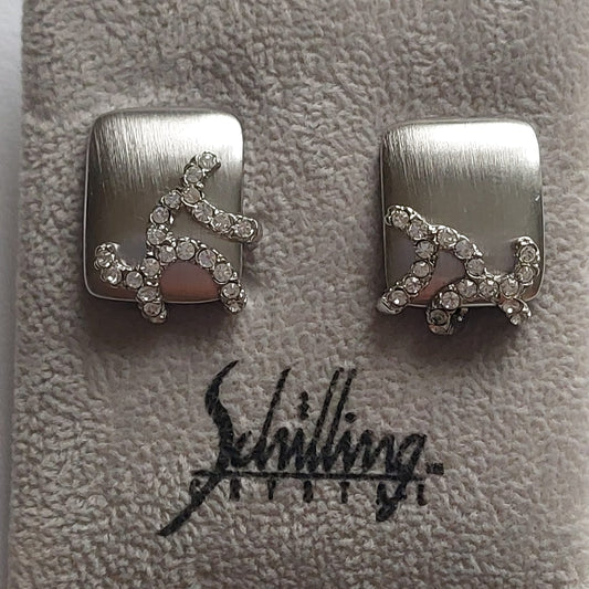 Original Vintage Schilling Austria Ohrringe 17mm