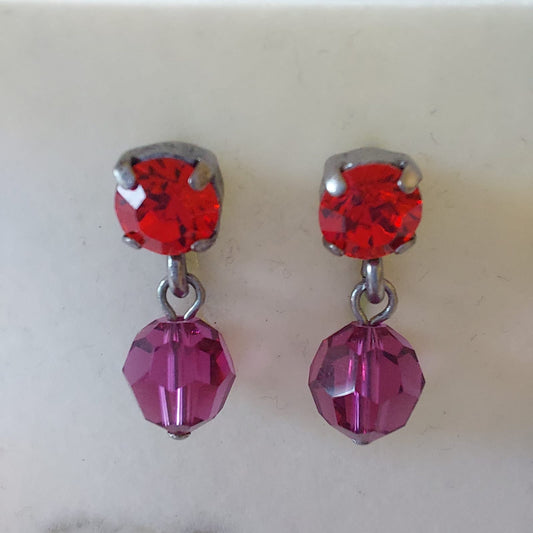 3771 Vintage Earring mit Swarovski Crystals