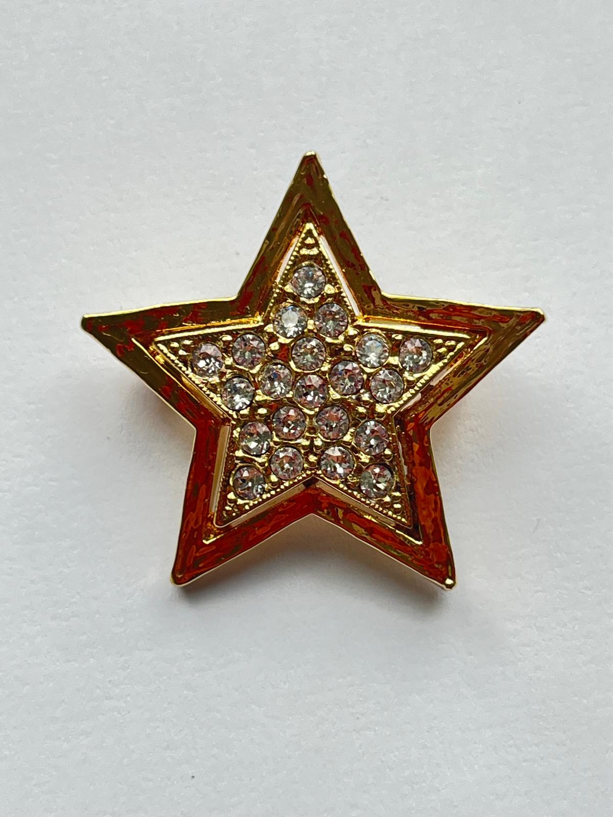 8573 Vintage Swarovski Kristallen Brosche 35mm