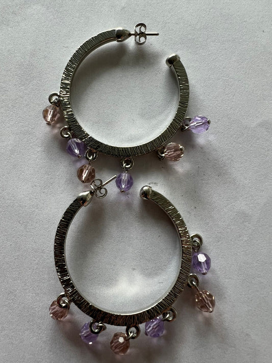 3123 Vintage Swarovski Kristallen Creolen Ohrringe 40mm