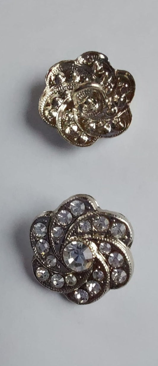 4009 Knöpfe mit Swarovski Kristallen 14mm