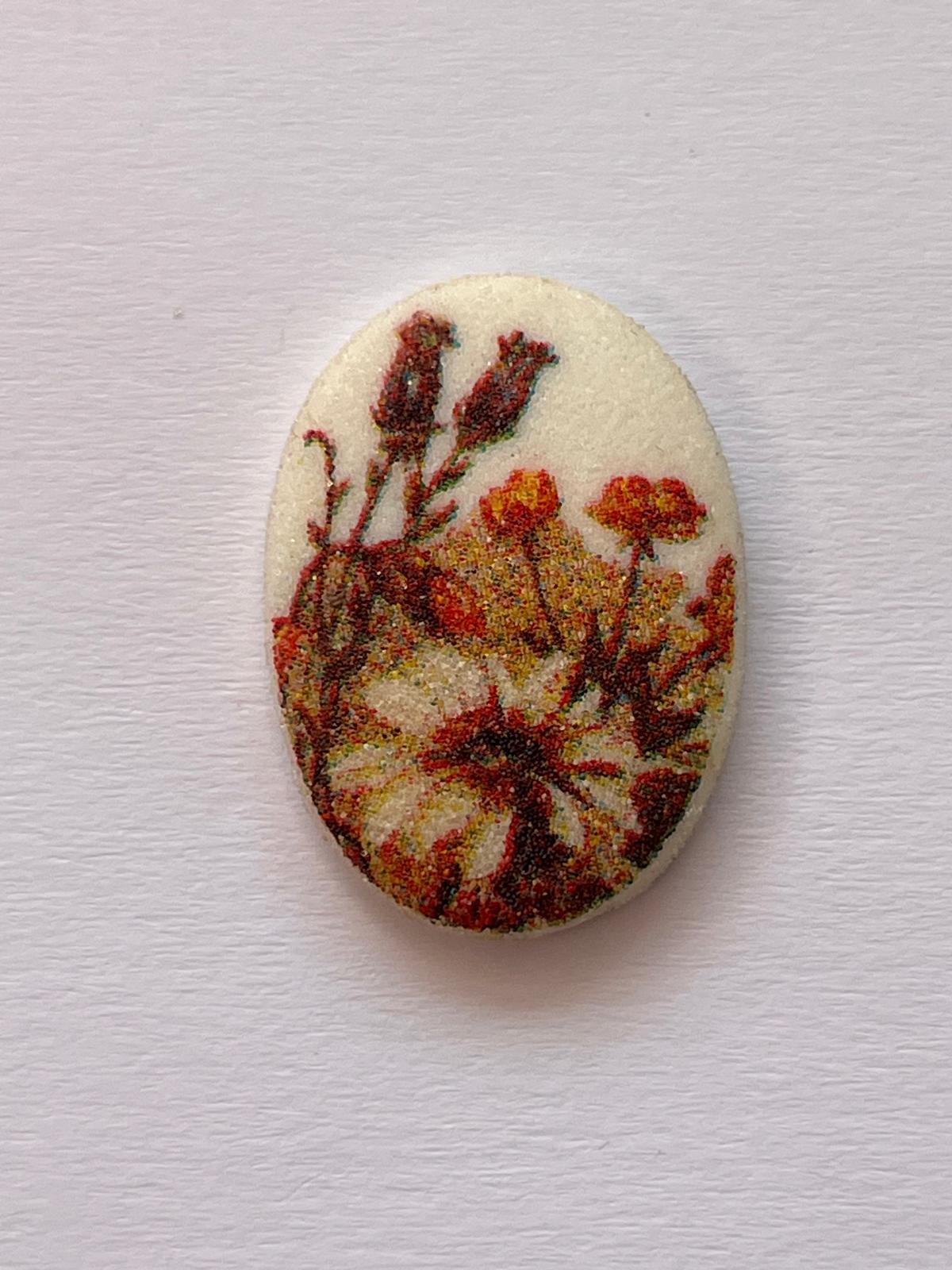 5647 Vintage Feldblumen Cabochon 25mm
