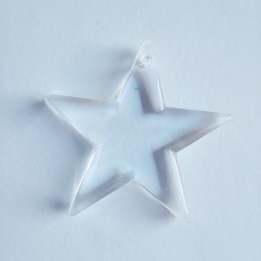 5555 Vintage Crystal Flat Star Anhänger 32mm