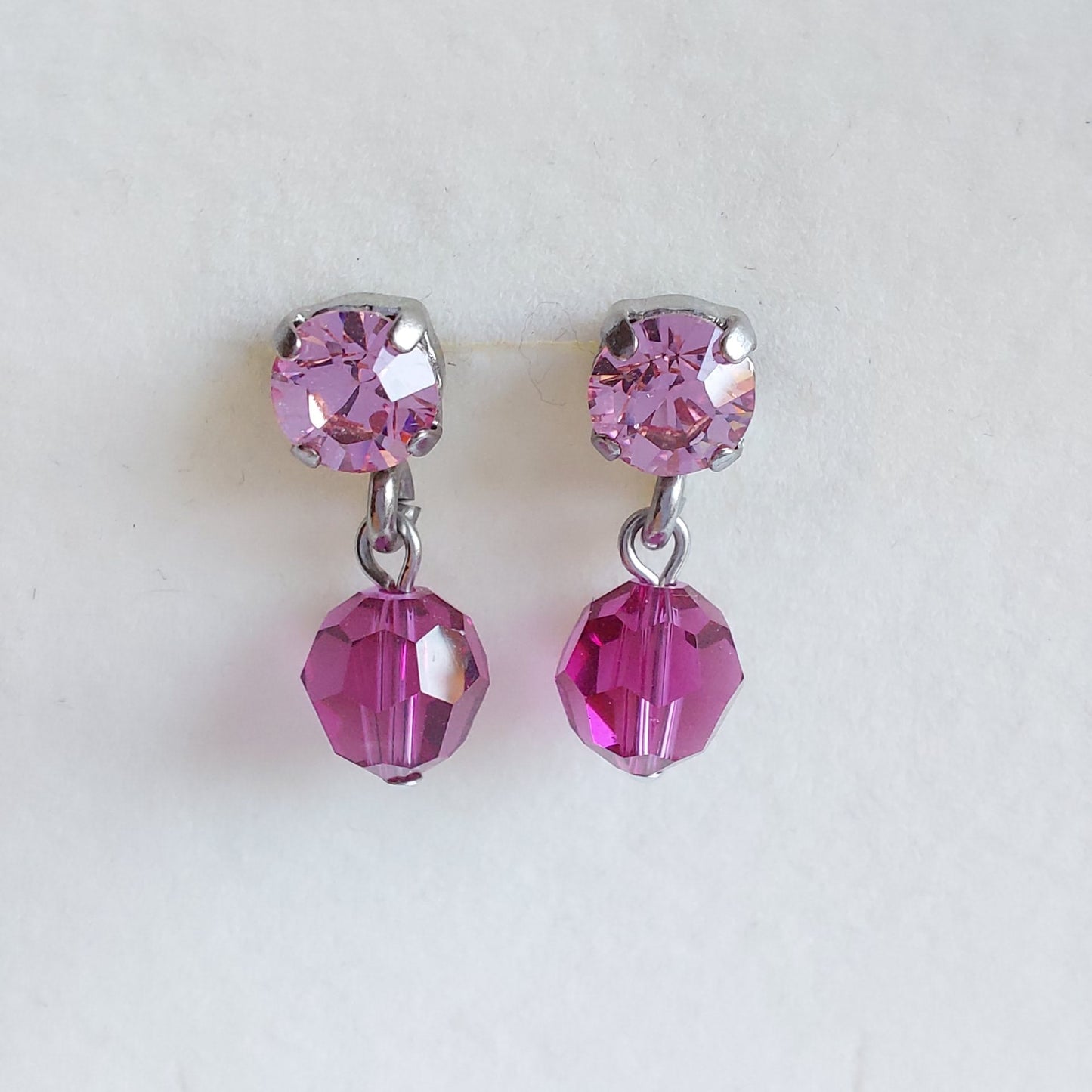 3480 Vintage-Ohrringe mit Swarovski Kristallen 20mm