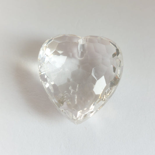 5527 Vintage Crystal Disco Heart Anhänger 21mm
