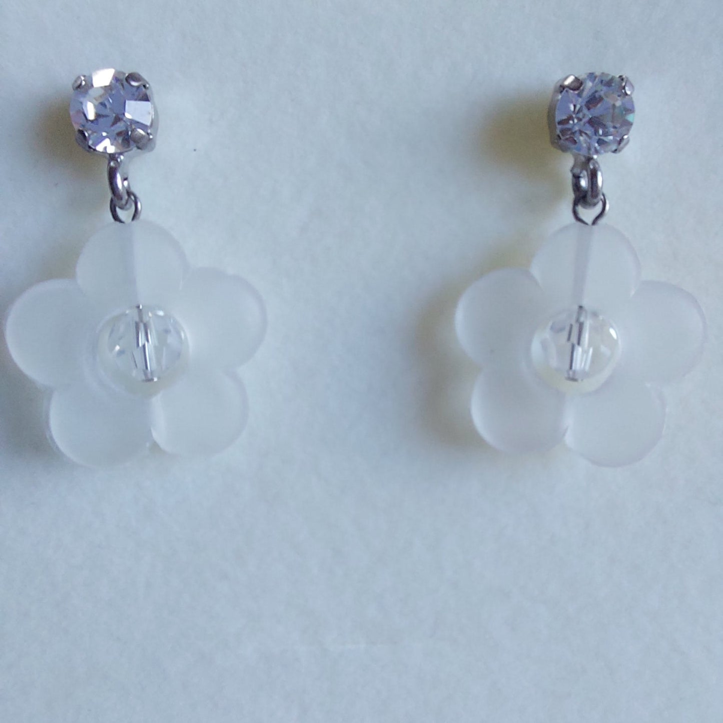 3501 Vintage-Ohrringe mit Swarovski Kristallen 30mm