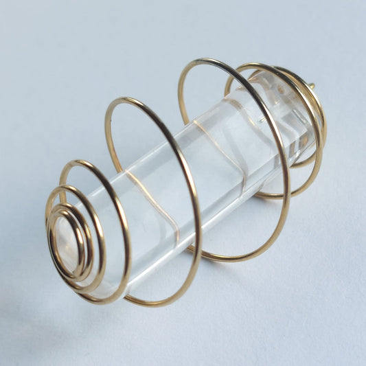 5566 Vintage Twist Cage Pillar Baguette Anhänger 38mm