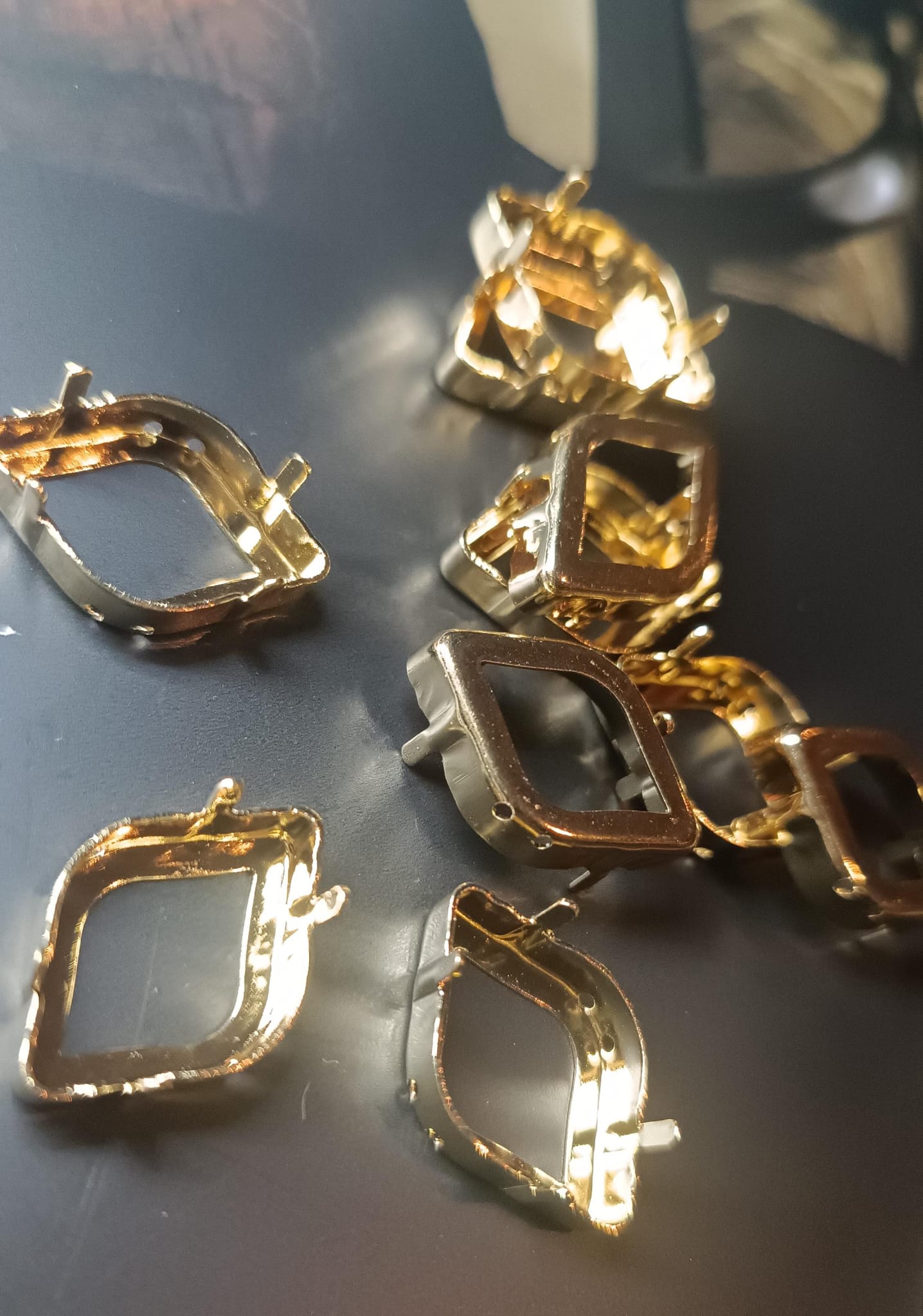 Swarovski® Fassung Lemon Gold 23x15mm