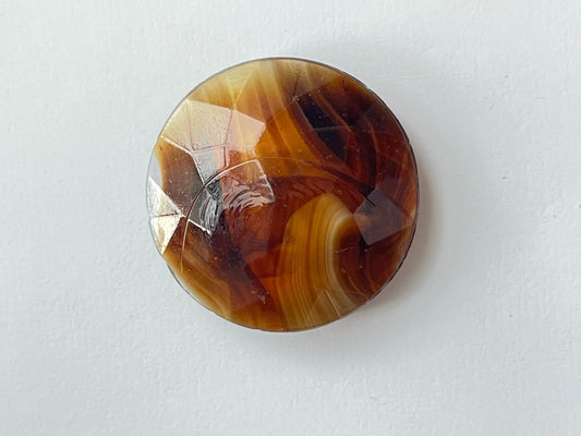 1066 Vintage Kunstmarmor Crystal Cut Round 40mm