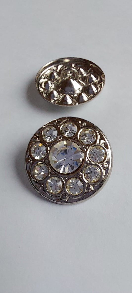 4014 Knöpfe mit Swarovski Kristallen 18mm