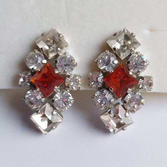 3142 Vintage Swarovski Kristallen Ohrringe 15mm