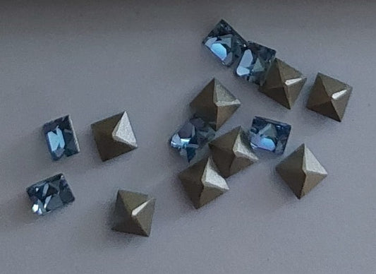 Swarovski® Fancy Stone Xilion Square Crystal Aquamarine 5mm