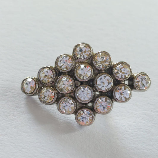 4229 Knopfe mit Swarovski Kristallen 21x14mm