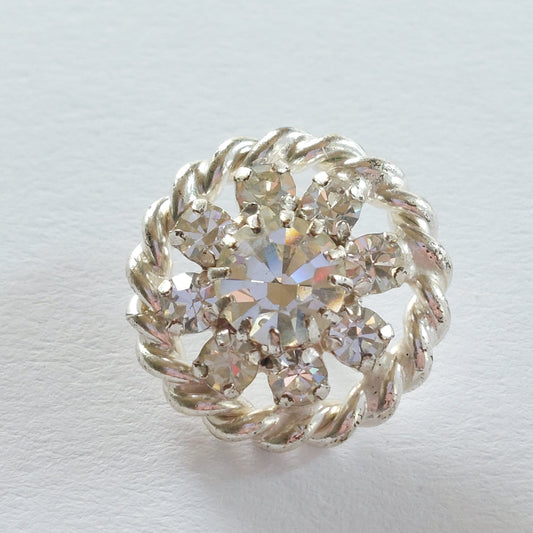 4213 Knopfe mit Swarovski Kristallen 15mm