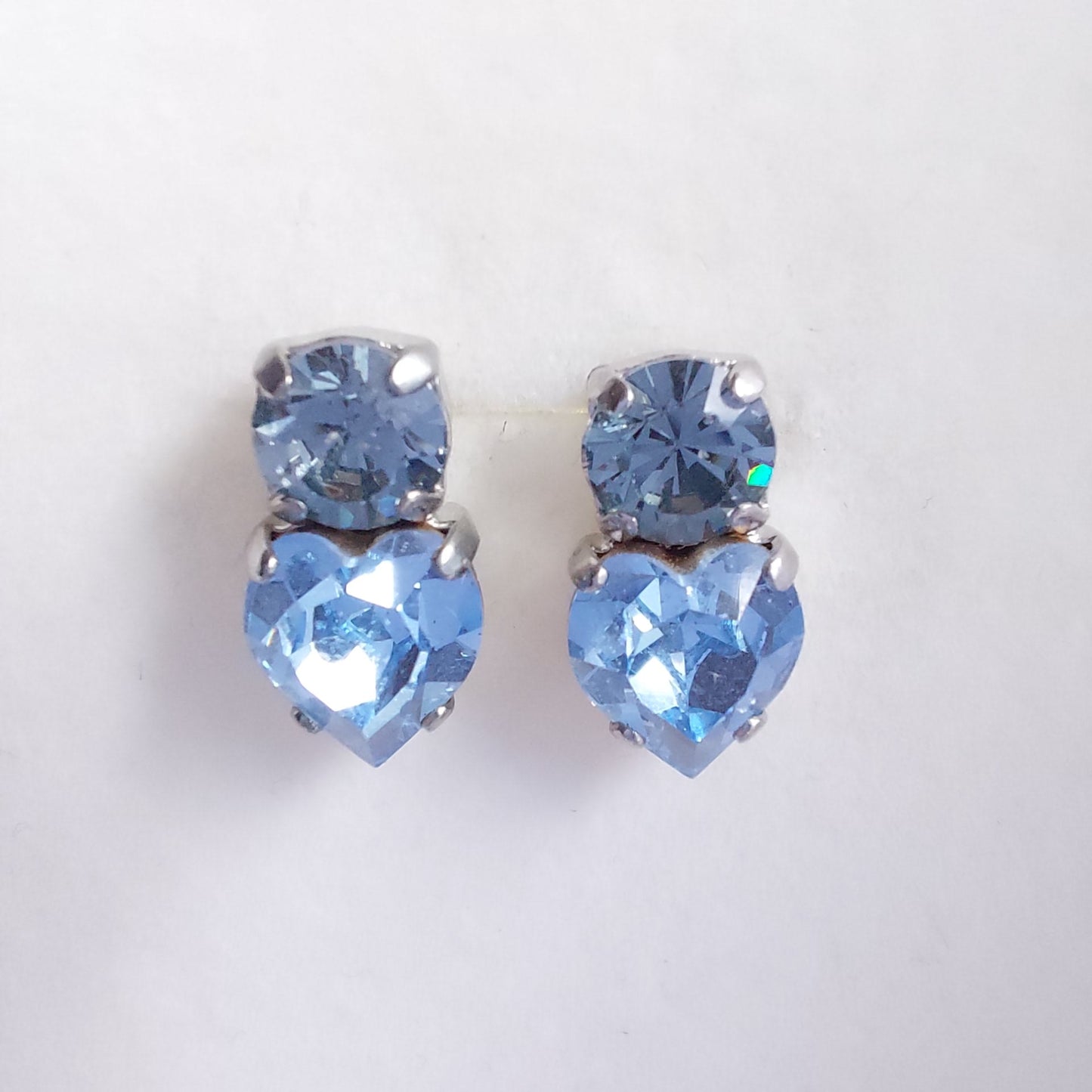 3465 Vintage-Ohrringe mit Swarovski Kristallen 15mm