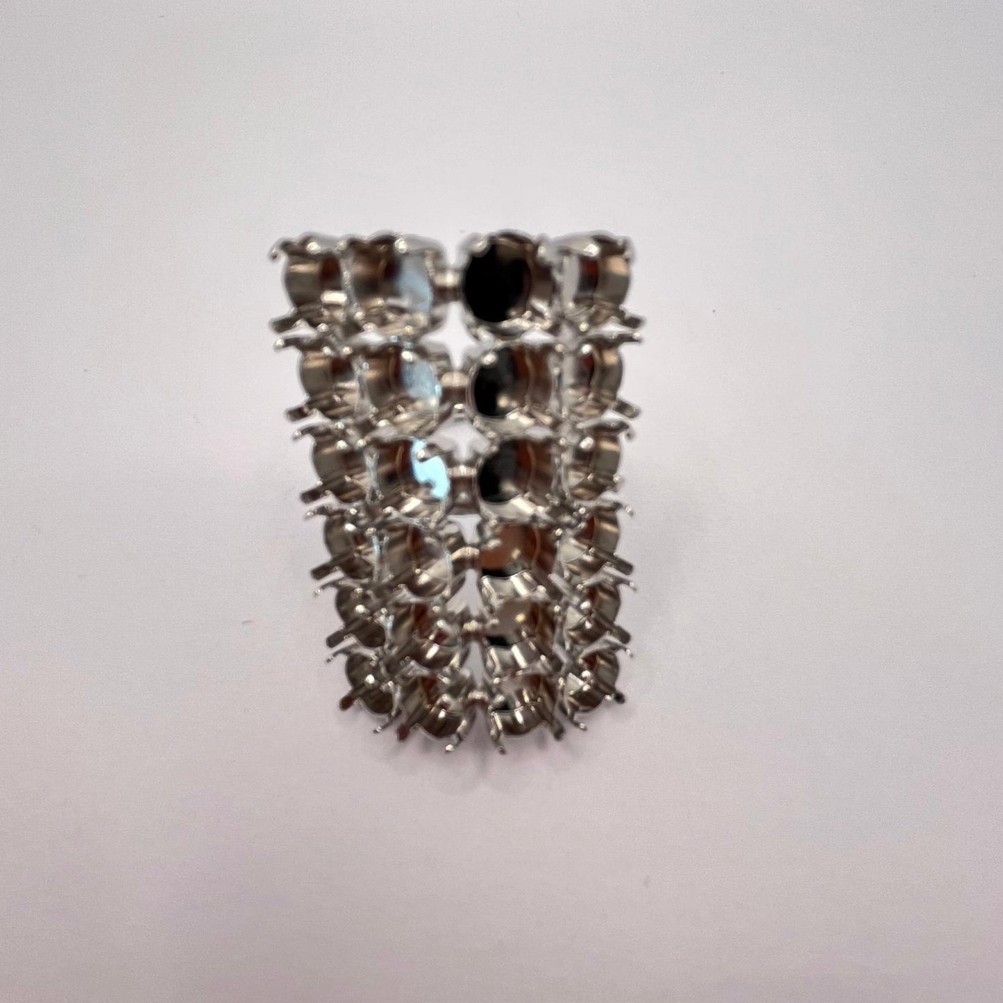 2520 Vintage leerer Schalhalter zum Befüllen mit Swarovski Kristallen 45mm