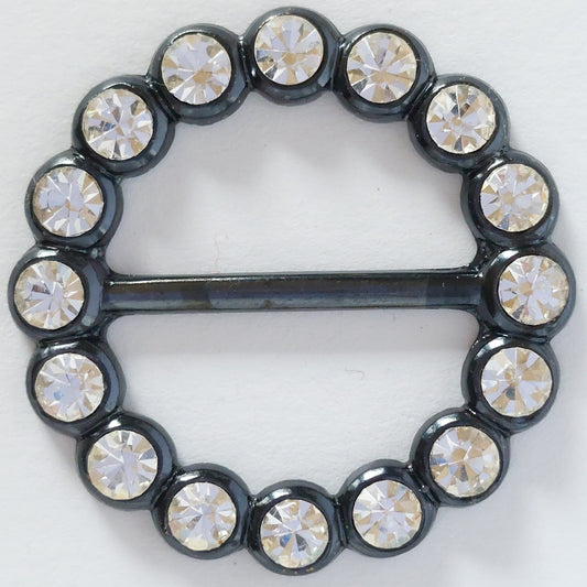 2039 Gürtelschnalle mit Swarovski Kristallen 37mm