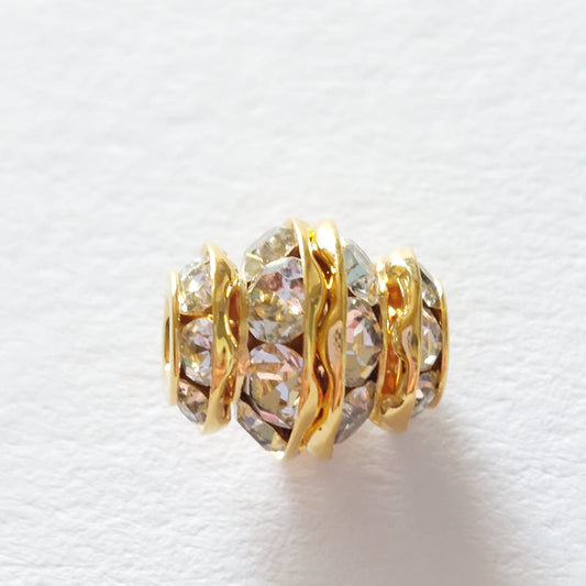 5092 Vintage Perle Zwischenteil Mit Swarovski Kristallen 10,2×9mm