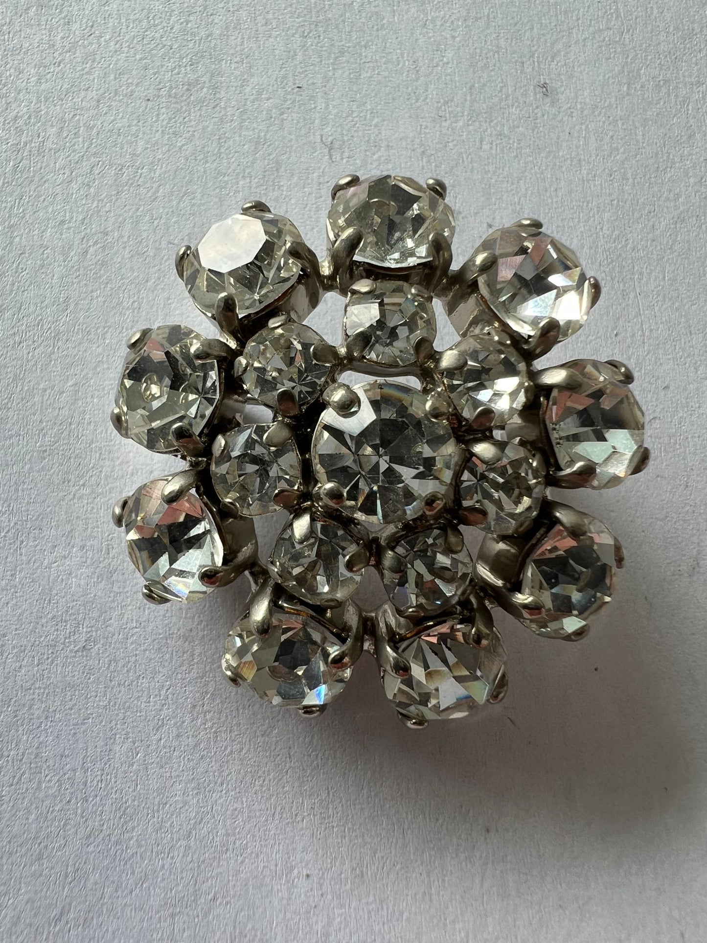 8538 Vintage Swarovski Kristallen Brosche 35mm