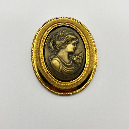 2404 Vintage Kamee Cabochon Schalhalter 45mm