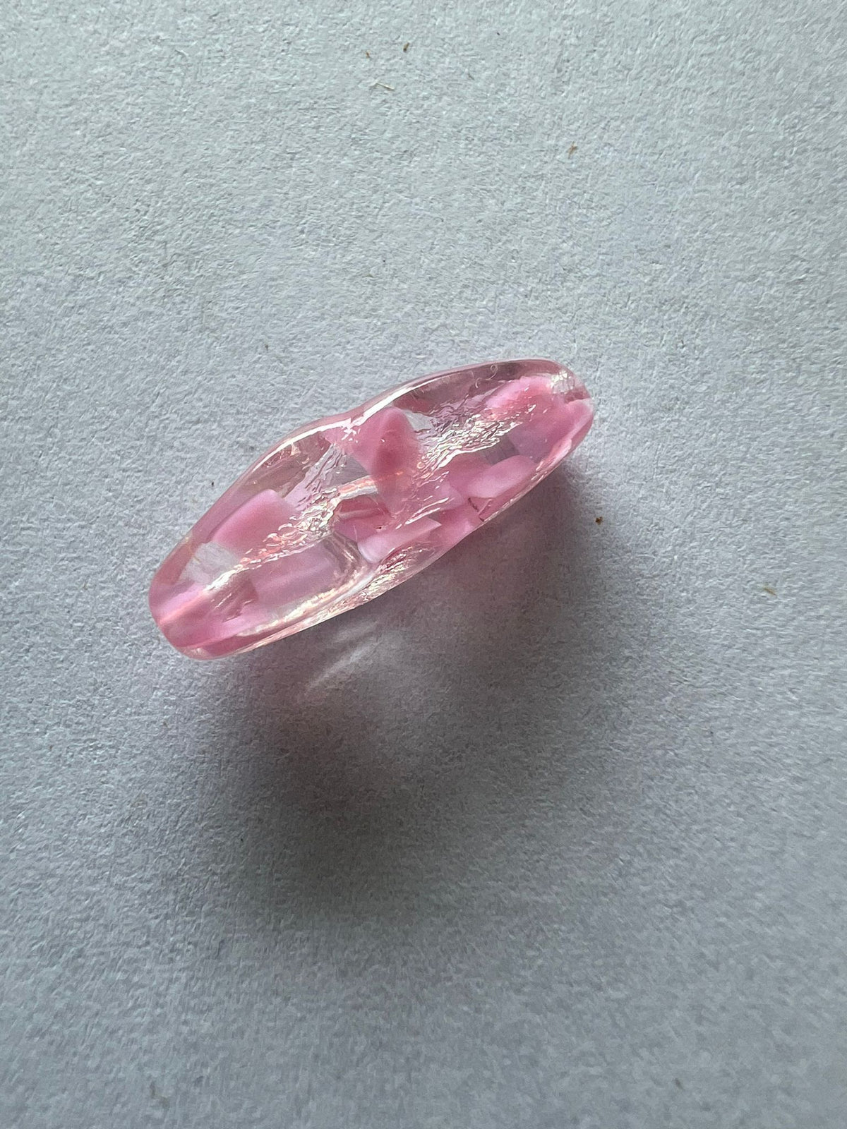5738 Vintage Acryl Perlen Rosa 17mm