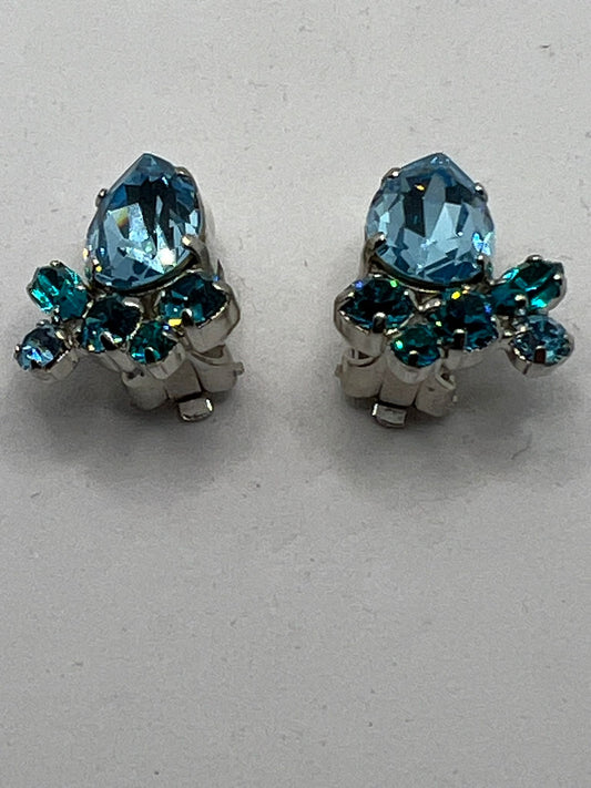30540 Vintage Swarovski Kristallen Ohrclip 19mm