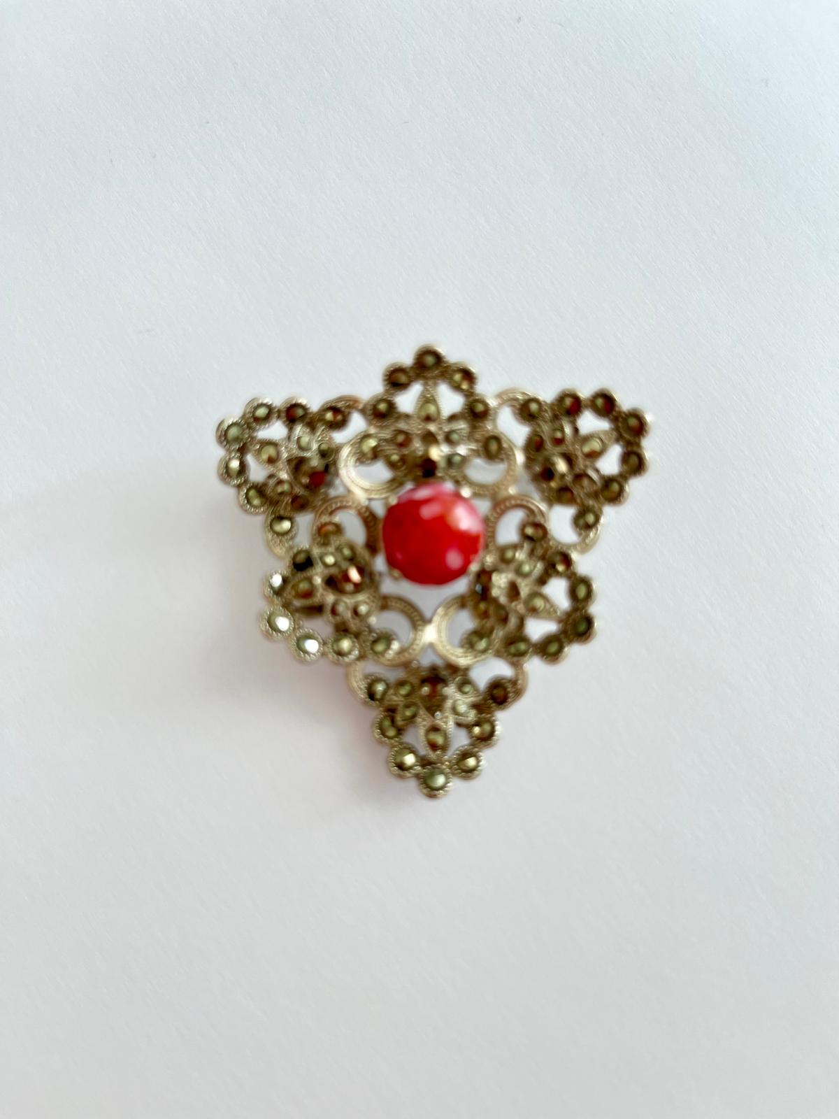 8497 Vintage Swarovski Kristallen Brosche 46mm
