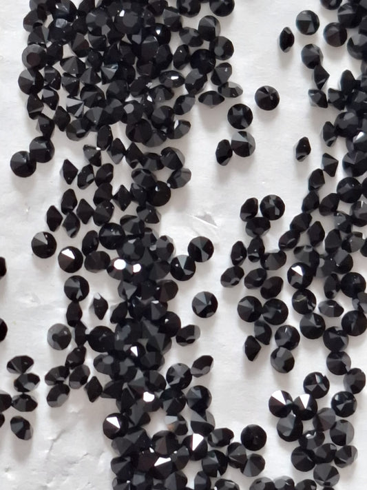 Swarovski® Chaton Vintage Jet Unfoiled PP15