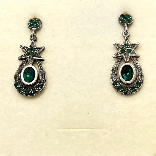 30635 Vintage Swarovski Kristallen Ohrhanger 27mm