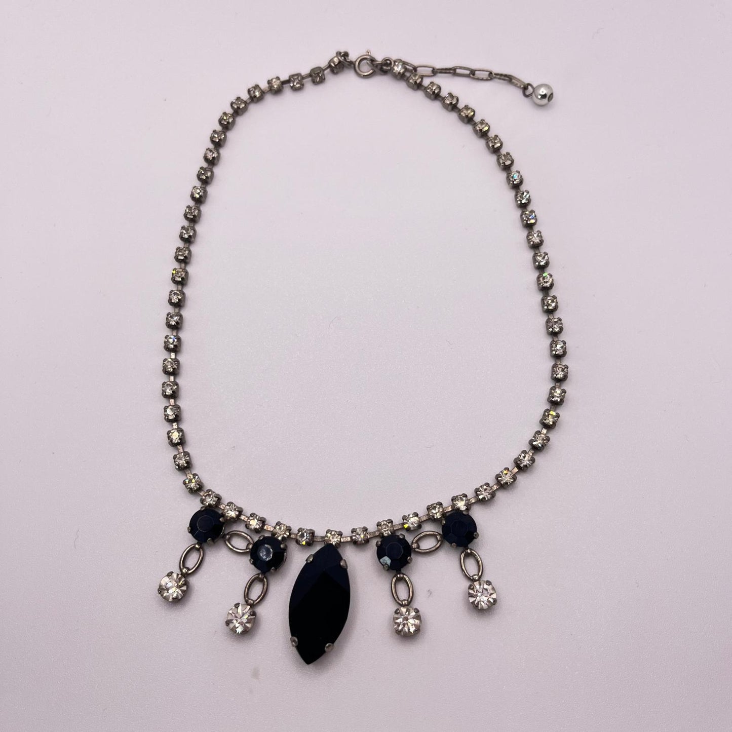 6428 Vintage Swarovski Kristallen Halskette 39cm
