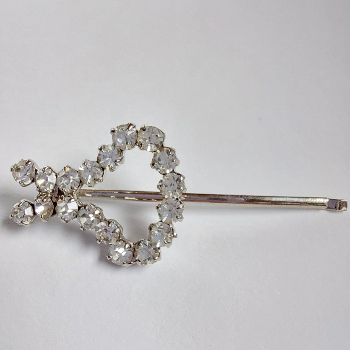 5018 Vintage Haarnadel mit Swarovski Kristallen 48mm