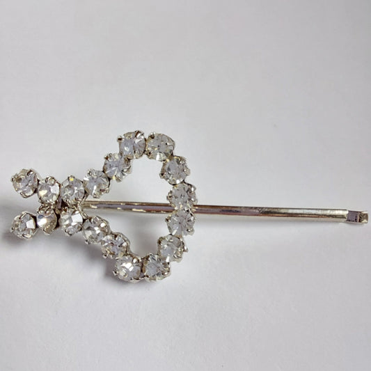 5018 Vintage Haarnadel mit Swarovski Kristallen 48mm
