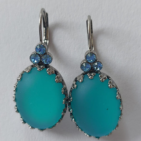 3897 Vintage Earring mit Swarovski & Cabochon
