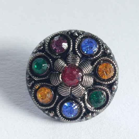 4259 Knopfe mit Swarovski Kristallen 18mm